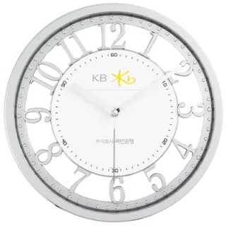 크롬 무소음벽시계 js3047