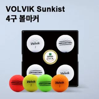 볼빅 비비드 썬키스트 4구 (2pc) + 볼마커세트 (2pc) 무광