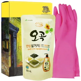 오곡안심설거지 고무장갑32cm 2종