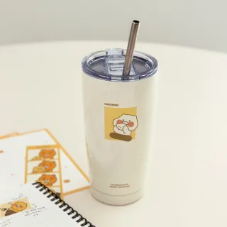 [카카오프렌즈] 춘식이 빨대 스텐 텀블러 580ml