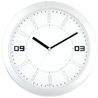 무소음큐빅크롬벽시계 JS3301