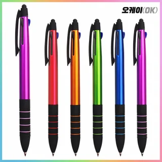 오케이 4링 칼라코팅 3색볼펜 1.00mm