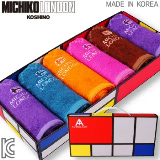 미치코런던 크리스탈 뱀부얀 타월아트 6P세트 