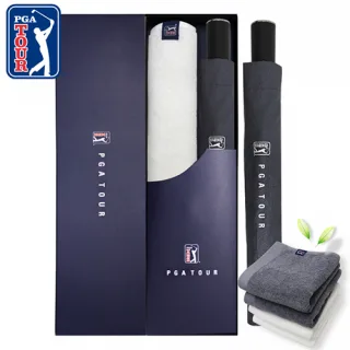 PGA 2단자동 블랙메탈+260g코마사타올 세트