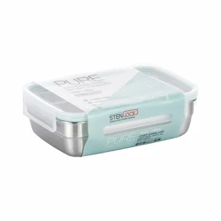 스텐락 국산 스텐밀폐용기 퓨어 직사각 6-1호 1000ml