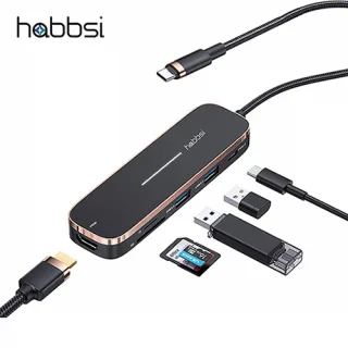 햅시 6in1 100W PD충전 USB-C 멀티 허브 