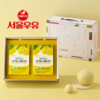(레몬즙2p 선물세트)서울우유 아침에주스 유기농 레몬즙