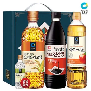 청정원 올리고당700 진간장 사과식초 3종
