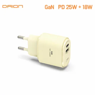 드리온 가정용 GaN PD 25W 2구 케이블미포함 (버터)