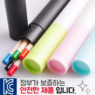 원목컬러미두연필5P [바닐라원통케이스]