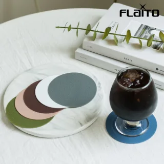 플라이토 실리콘 엠보싱 원형 컵받침 10cm
