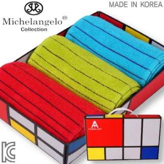 미켈란젤로 레포츠컬러 타월아트 3P세트 