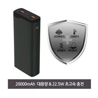 QC3.0 PD충전  20000MAH 22.5W IX2