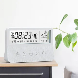 디지털 LCD 온습도 알람 탁상시계