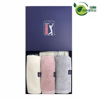 PGA 친환경그린 3단수동 경량스키니+200g코마사타올