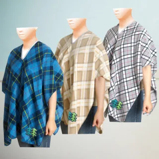 판초 담요 - 체크항공폴라  담요