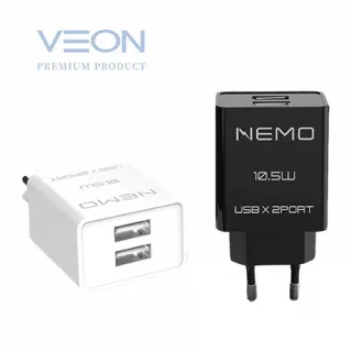 베온 네모 USB 2포트 가정용 충전기 2.1A (C타