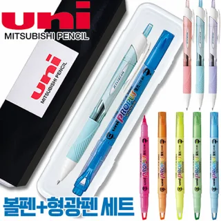 uni 제트스트림 150 파스텔 0.5mm + 프로퍼스 윈도우 형광펜세트