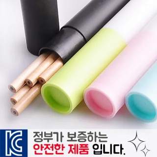 원목양절연필 바닐라원통케이스 5p