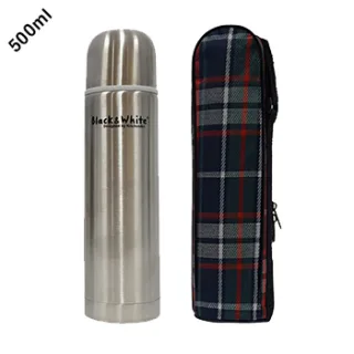 키친아트블랙앤화이트보온보냉병500ml
