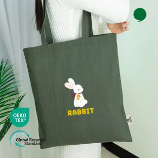 오코텍스리사이클_카키 컬러라이트 에코백 (38cm*42