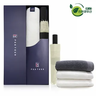 PGA 친환경그린 3단완전자동 우산+260g코마사타올세