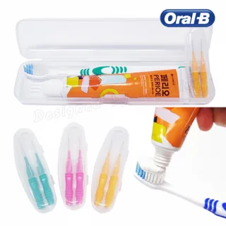 오랄비_고탄력+페리오+치간칫솔2p케이스 칫솔치약세트
