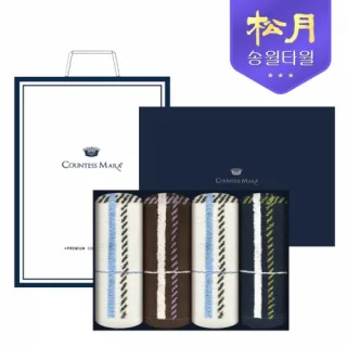 [송월타올] 카운테스마라 체크40 200g 4P 타올세