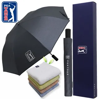 PGA 2단자동 블랙메탈+180g 모달타올 세트