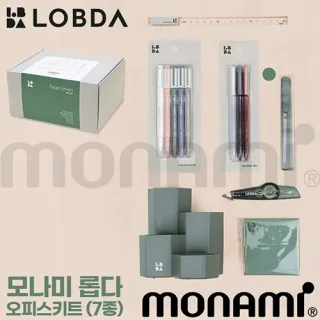 모나미 롭다 오피스키트 세트 (7종) - 세이지그린