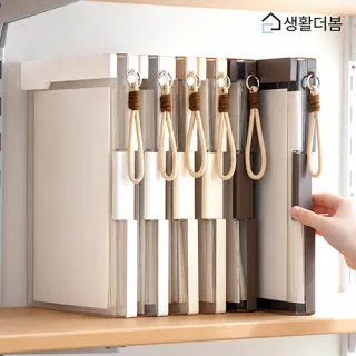 생활더봄 투명 A4 2단 클립보드 대용량 파일케이스 학