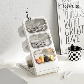 투명 다층 캡슐커피 티백 수납함 