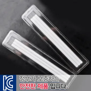 투명사각 백색원형미두연필3p
