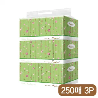 해피니스 미용티슈 (250매) 꽃넝쿨 3P