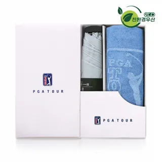 PGA 친환경그린 3단수동 사각스키니 우산+170g죽사