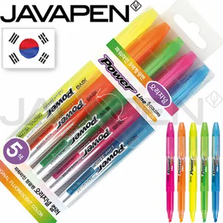 자바 파워라인 형광펜 5P세트