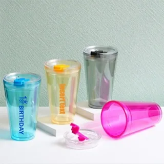 칼라비비드 이중 텀블러 리유저블 450ml