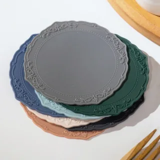 국산 플라이토 실리콘 큐피트 컵받침 10cm