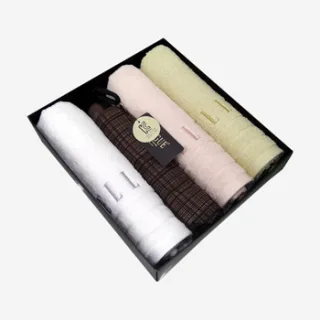 엘르 베이직타올 130g 3매+보그 프리미엄체크3단우산