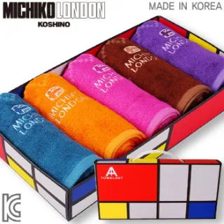미치코런던 크리스탈 뱀부얀 타월아트 5P세트 