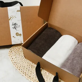 [송월타올] 명절 기프트세트E (뱀부뉴컬러무지 155g