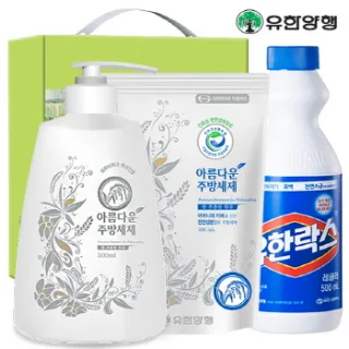 친환경 아름다운주방세제500펌프 300리필 유한락스 3