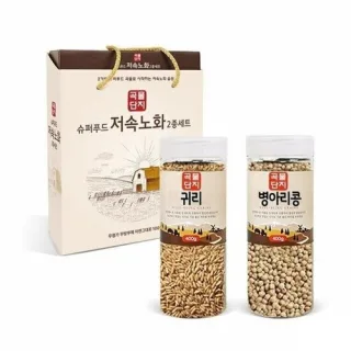 슈퍼푸드 저속노화 곡물2종 선물세트 (귀리400g,병아