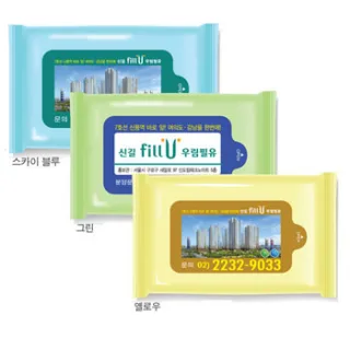 파스텔 3종 랜덤 (유광)물향기 물티슈 5~20매