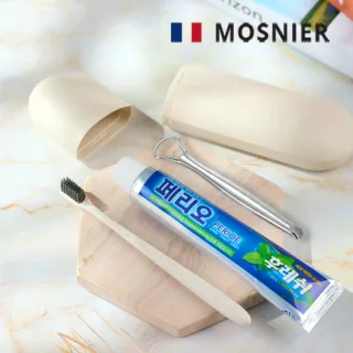 모스니에 생분해칫솔+혀클리너+치약150g+생분해케이스(