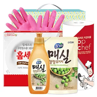 친환경 참그린매실300용기 매실300리필 고무장갑32c