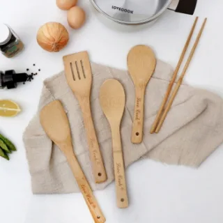 러브쿡 내츄럴 우드 키친툴 5P 