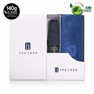 PGA 친환경그린 3단수동 경량스키니+170g면사타올세
