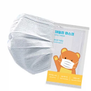 국산 데일리 일회용 소형 어린이마스크 개별OPP