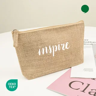 오코텍스인증 쥬트 지퍼파우치 (23cm*14cm*5cm